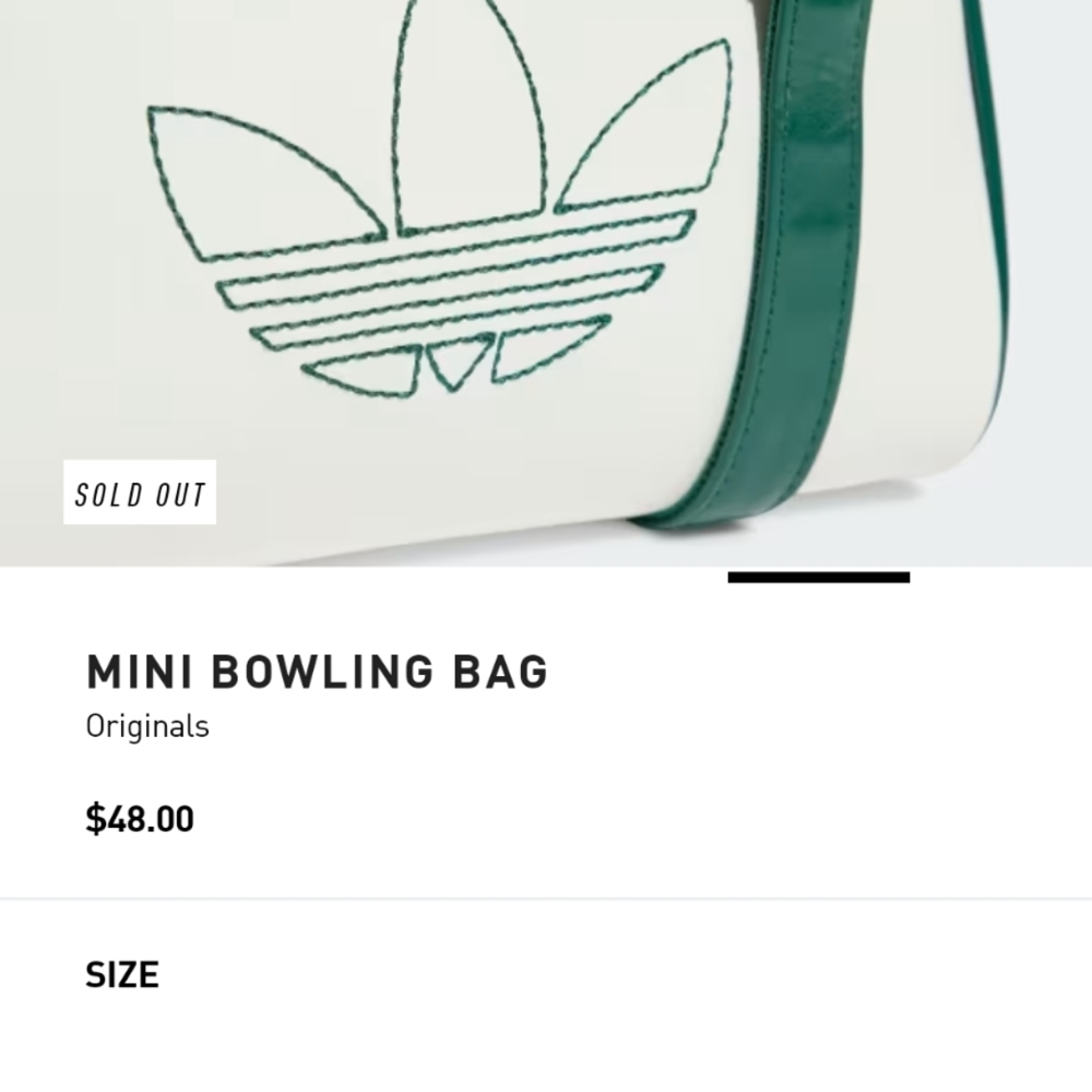 Adidas Mini Bowling Bag - Green and White - Picture 6 of 7